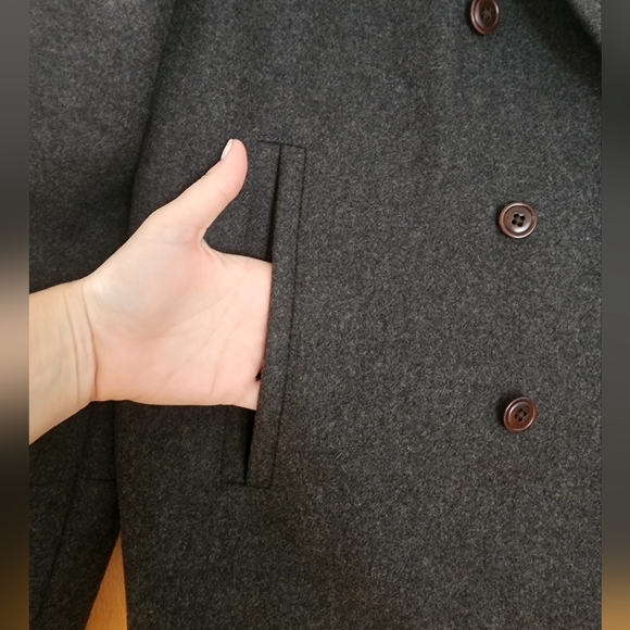 J Crew Melton Wool Coat, Heathered Grey Sz 10 Tall - Picture 4 of 10